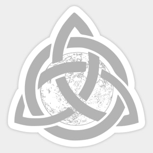 Celtic Triquetra Moon Black And White Sticker